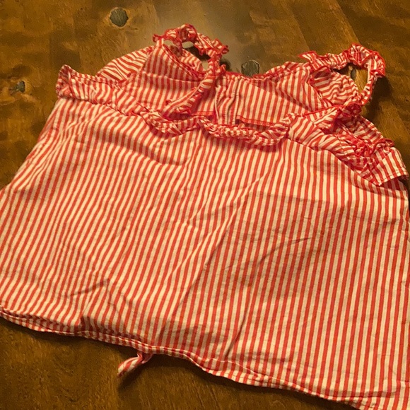 Beautiful red stripes crop top Zara Girls 13-14 - Picture 2 of 3